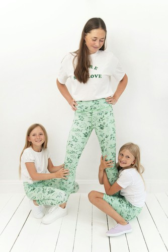 Lange Leggings mit hohem Bund - Mintgrün