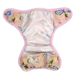 Diaper Cover with elastic piping UNICORNS