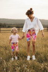 Short Leggings with High Waist - Aquarelle