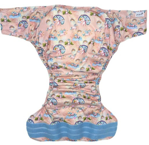 Reusable diaper for adults with insert - UNICORNS