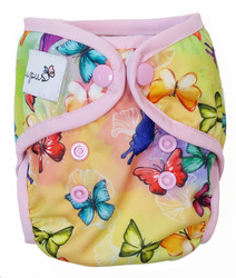 Diaper Cover with elastic piping BUTTERFLIES