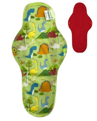 Absorbant menstrual pentru noapte din material textil - DINOZAURI