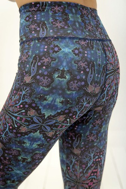 Long Leggings with High Waist - Neon Splash