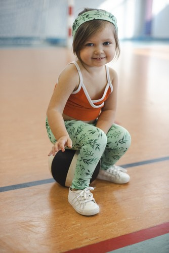 Lange Leggings für Kinder - Grün Minze
