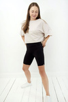 Short Leggings with High Waist - Black