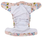 Pocket diaper, one-row snaps, OS UNICORNS