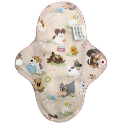 MEDIUM M Cloth Menstrual Pad - PUPPIES