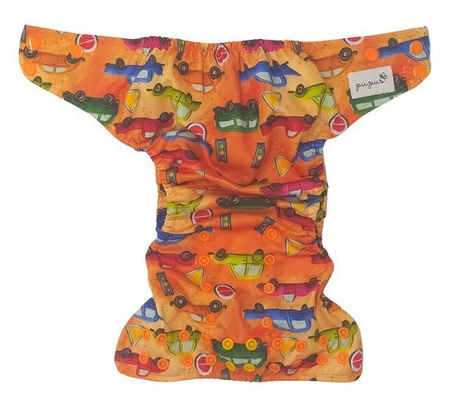 Pocket diaper, double-row snaps, OS, CARS