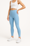 Lange Leggings mit hohem Bund - Himmelblau