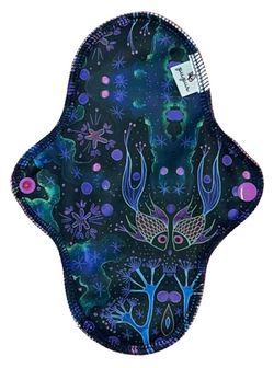 MEDIUM M Cloth Menstrual Pad - NEON SPLASH