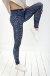 Lange Leggings mit hohem Bund - Neon Splash