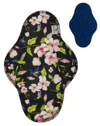 LARGE L Cloth Menstrual Pad -  Hummingbirds