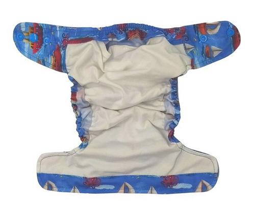 Pocket diaper, one-row snaps, MINI OS 4-11kg BOATS
